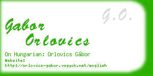 gabor orlovics business card